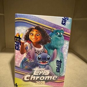 Topps Chrome 2025 Disney Box with Blue and Yellow Accents